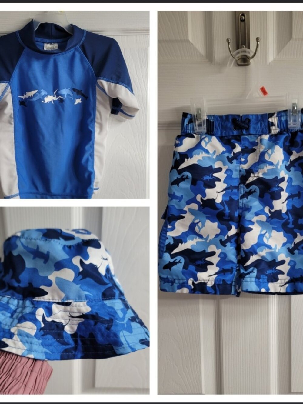 #872 FREE W PURCHASE Bathing Suit Set Hat Shirt and Shorts sz 5